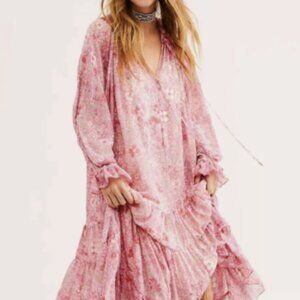 Free People Feeling Groovy Maxi Dress Floral Print